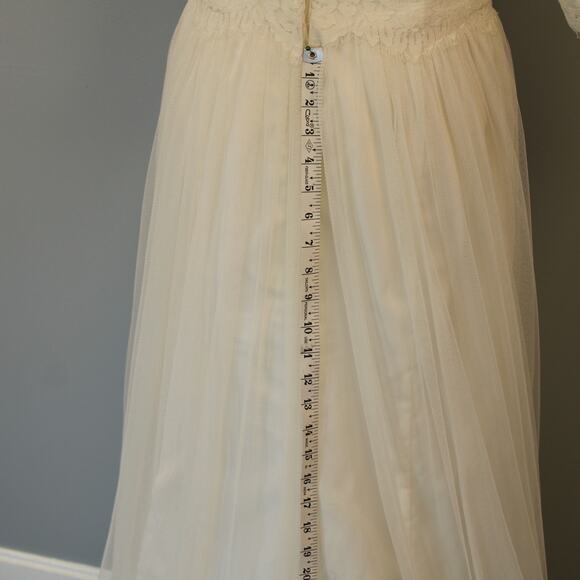 Galina Size 14 Ivory Wedding Dress Illusion Bodice w/Lace Sleeves STYLE# WG3817 - Picture 13 of 16